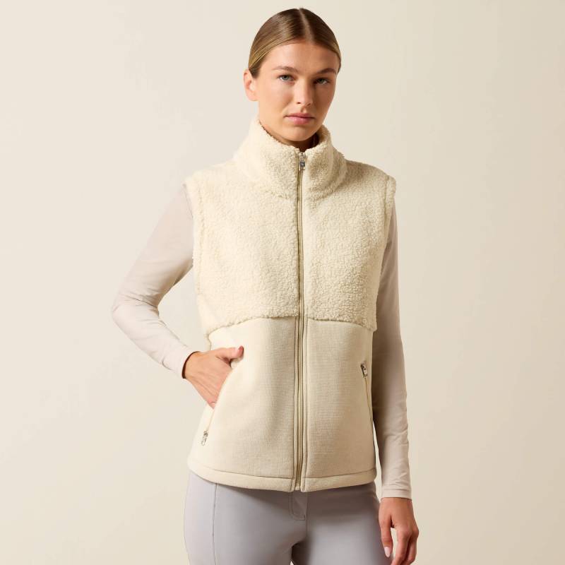 Ariat Womens Laviolette Full Zip Gilet Almond Milk