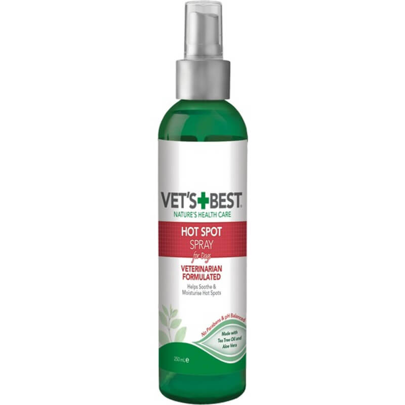 Vets Best Hot Spot Itch Relief Spray for Dogs 250ml with tea tree oil for itch relief.