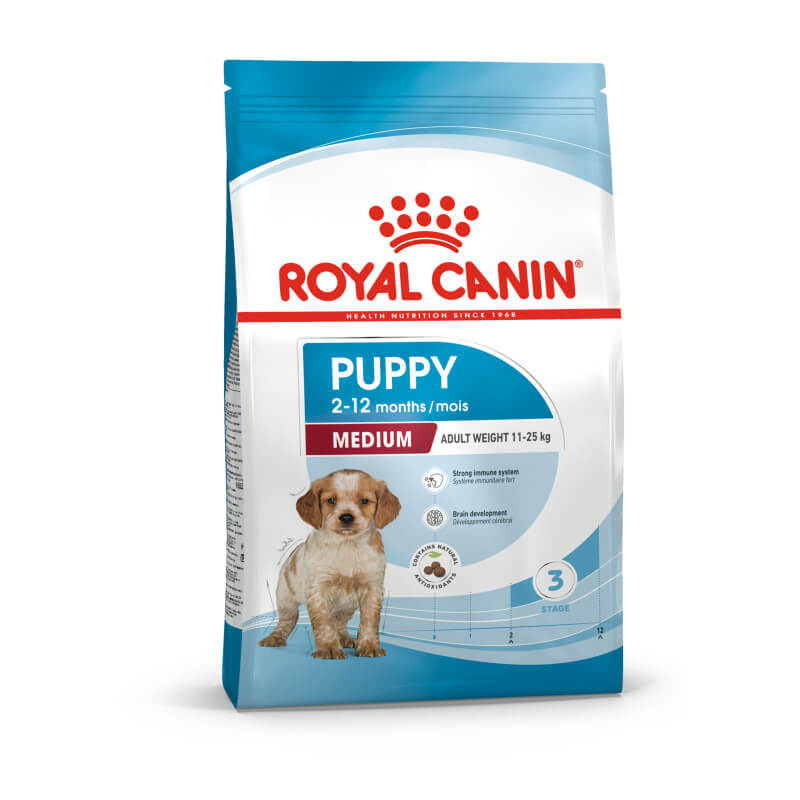 Royal Canin Medium Puppy dog food provides complete nutrition for medium breed puppies.
