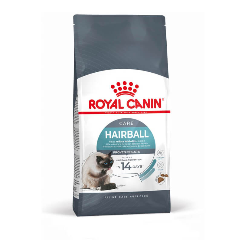 Royal Canin Hairball Care supports your cat’s digestive health and helps reduce hairballs.