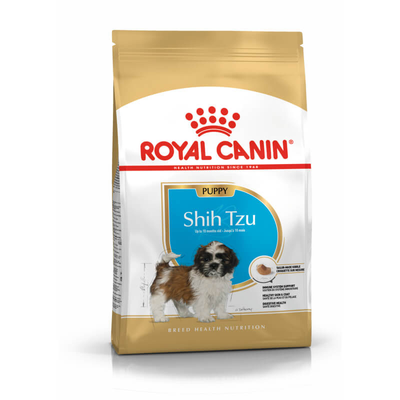 Royal Canin Shih Tzu Puppy 1.5kg dry food for optimal Shih Tzu puppy nutrition.
