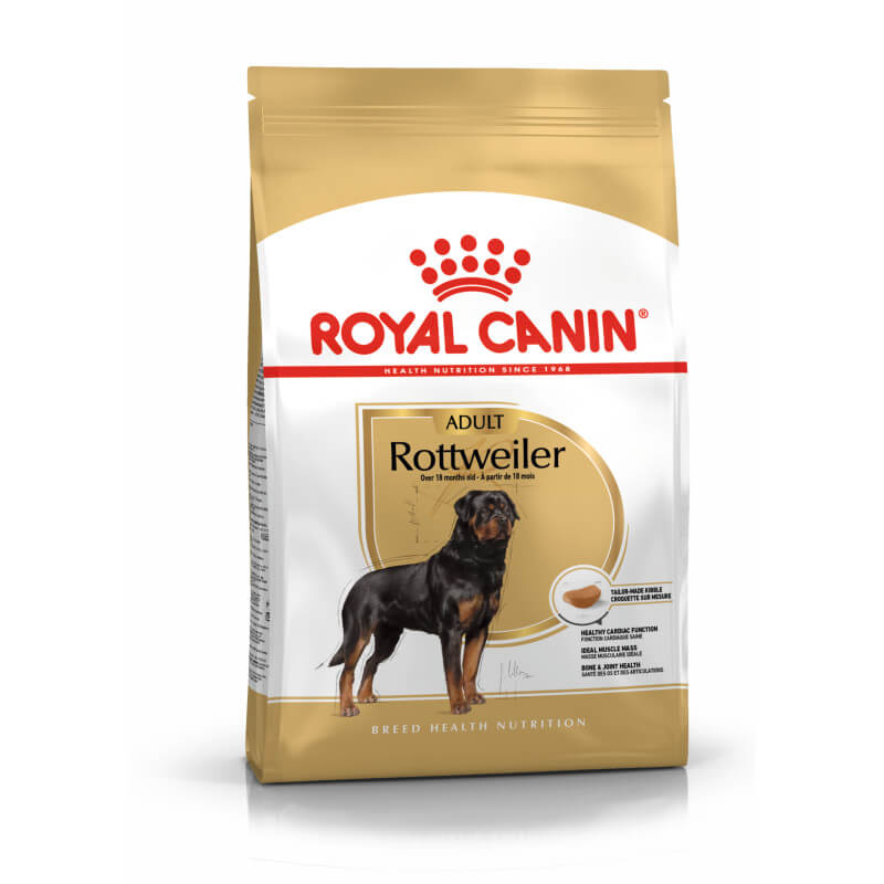 Royal Canin Rottweiler dog food supports joints and maintains muscle health.