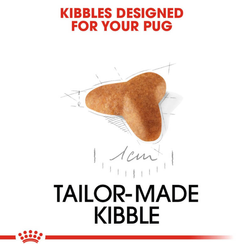 A Royal Canin Pug Puppy 1.5kg kibble, specially formulated for pug puppies.