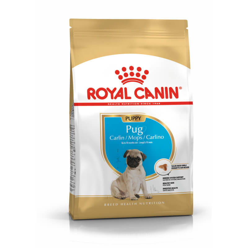 Royal Canin Pug Puppy 1.5kg provides tailored nutrition specially for pug puppies.