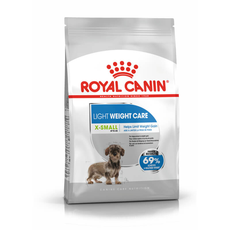 Royal Canin X Small Light Weight Care 1.5kg for small dogs and weight management.