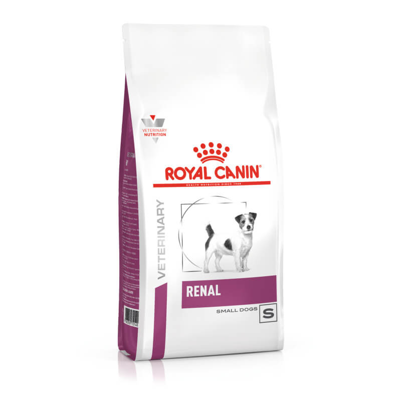 Royal Canin Veterinary Renal Adult Dry Small Dog Food for renal support in small dogs.