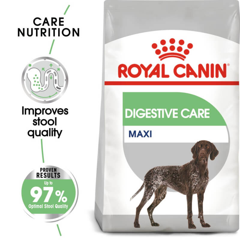 Royal Canin Maxi Digestive Care supports digestive health for large breed dogs.