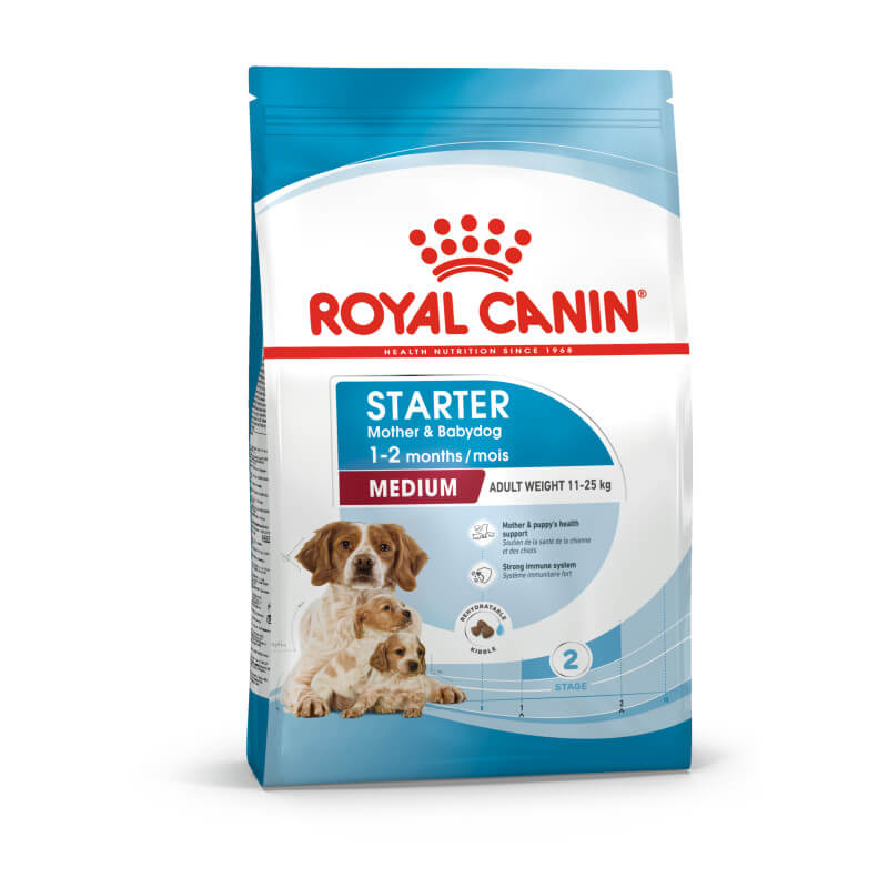 Royal Canin Medium Starter, ideal for mother and babydog of medium-sized breeds.
