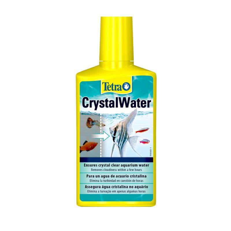 Tetra Crystal Water clarifier for fast, crystal-clear aquarium water.