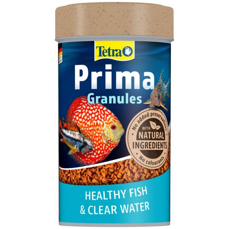 Tetra Prima Granules by Tetra: slow-sinking, balanced nutrition tropical fish food.