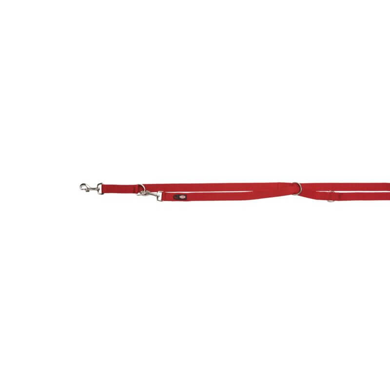 Trixie Premium Adjustable Lead Red XS with metal clips and adjustable webbing tape.