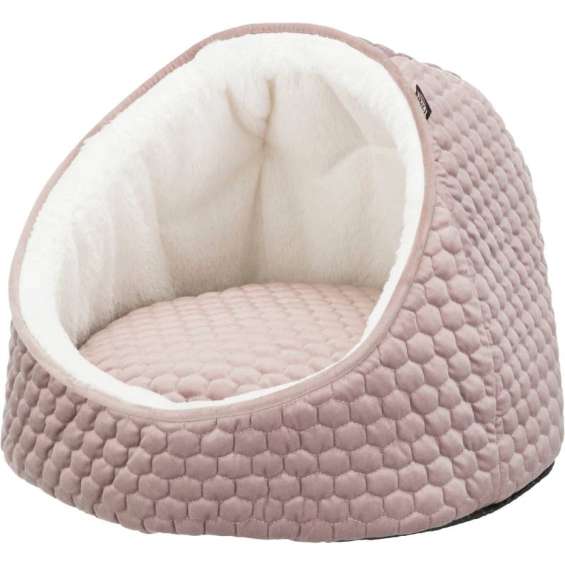 Trixie Livia Dog Cave in antique pink & cream with a plush interior.