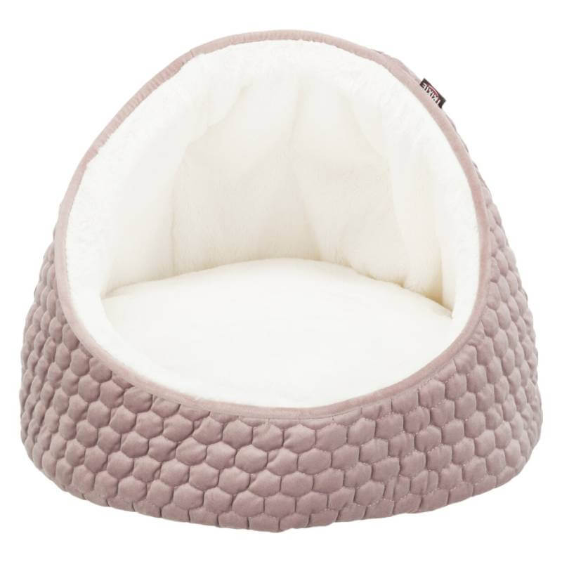 Trixie Livia Dog Cave in antique pink & cream with a plush interior.