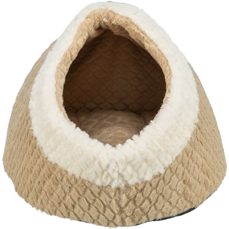 Trixie Kaline Mio Dog Cave in brown &amp; cream offers plush, cozy comfort for your pet.