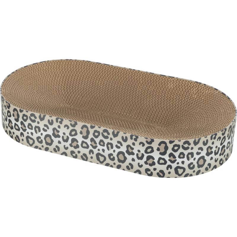Trixie Leo Cat Scratching Bed Cardboard with Catnip Cream Leopard