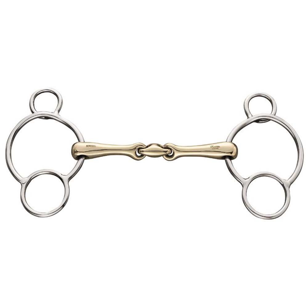 Sprenger Kk Ultra Universal 16mm Bit 5¼" with three rings and a jointed mouthpiece.