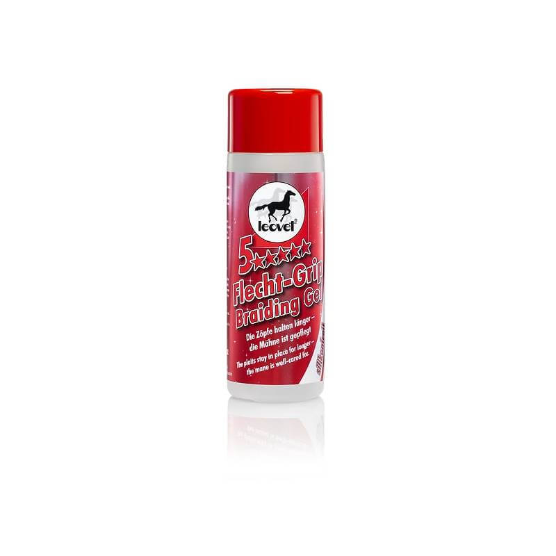 Leovet 5 Star Braiding Gel 200ml detangles and adds grip to horses' mane and tail.