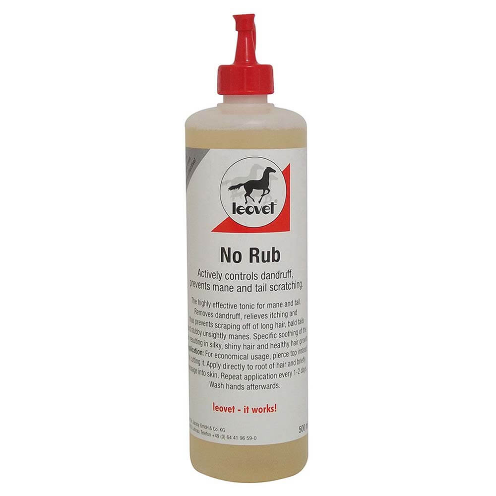 Leovet No Rub 500ml anti-dandruff hair lotion for horses by Leovet.