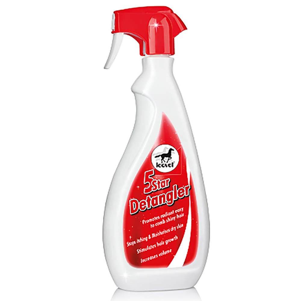 Leovet 5 Star Detangler 550ml bottle with red trigger and label for hair care.