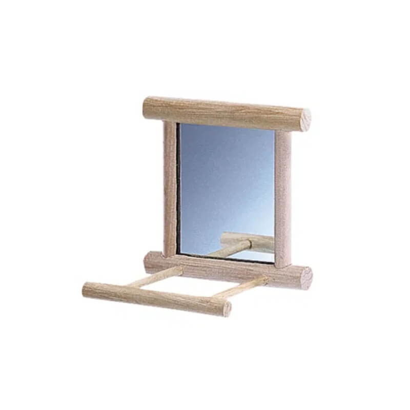Nobby Mirror with Landing Place 10x10cm—ideal accessory for your bird's cage.
