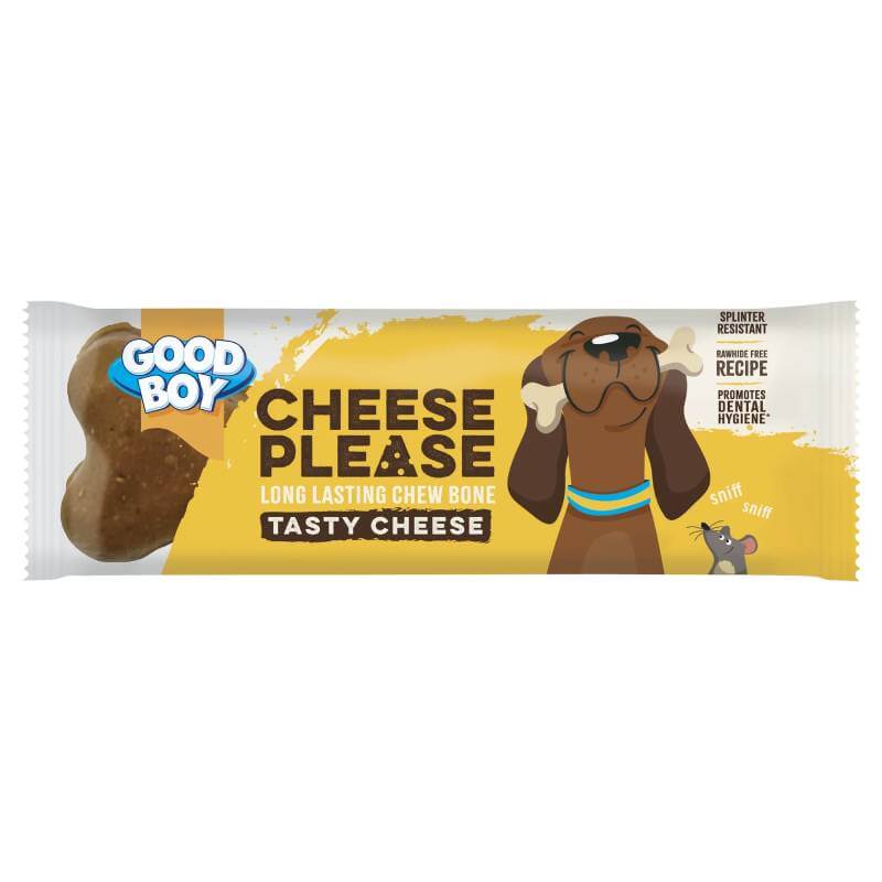 Good Boy Cheese Please Tasty Cheese Bone 60g – a long-lasting chew for dogs.