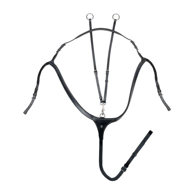 Waldhausen X-Line Breastplate with Long Bridge ensures saddle stability during riding.