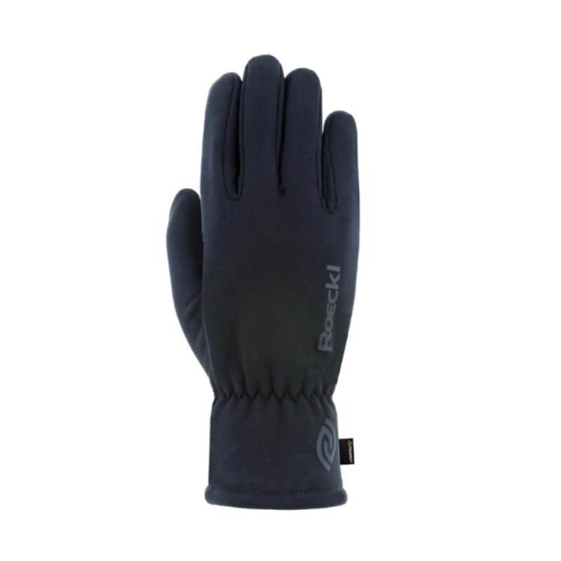 Roeckl Widnes Gloves Black with Polartec Power Stretch Pro, displayed upright on white background.