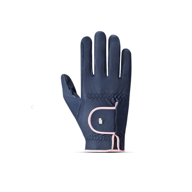Roeckl Lona Gloves Navy/Vintage Pink-Pet n Pony-Roeckl
