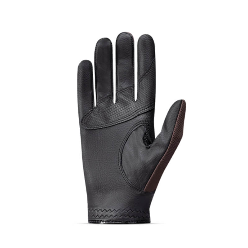 Roeckl Millero Gloves Dark Mocha, palm-down with textured grip.