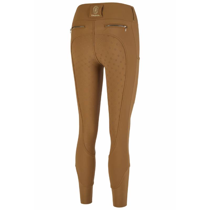 Eskadron Heritage Pro Riding Tights Almond: full grip, zip pockets, 4-way stretch comfort.