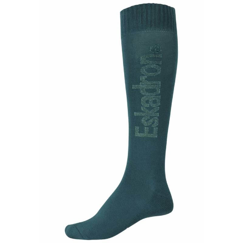 Single vintage green Eskadron Heritage knee sock with "Eskadron" vertically on the side.