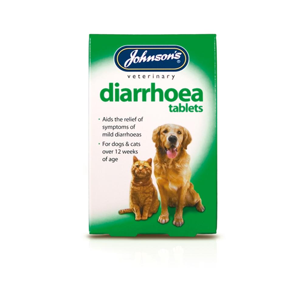 JVP Diarrhoea Tablets (12'S) for mild diarrhoea relief in dogs and cats.
