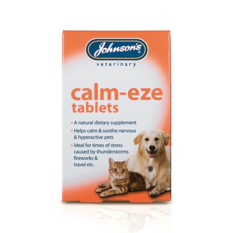 JVP Calm Eze Tablets for cats and dogs, 36 tablets per box.