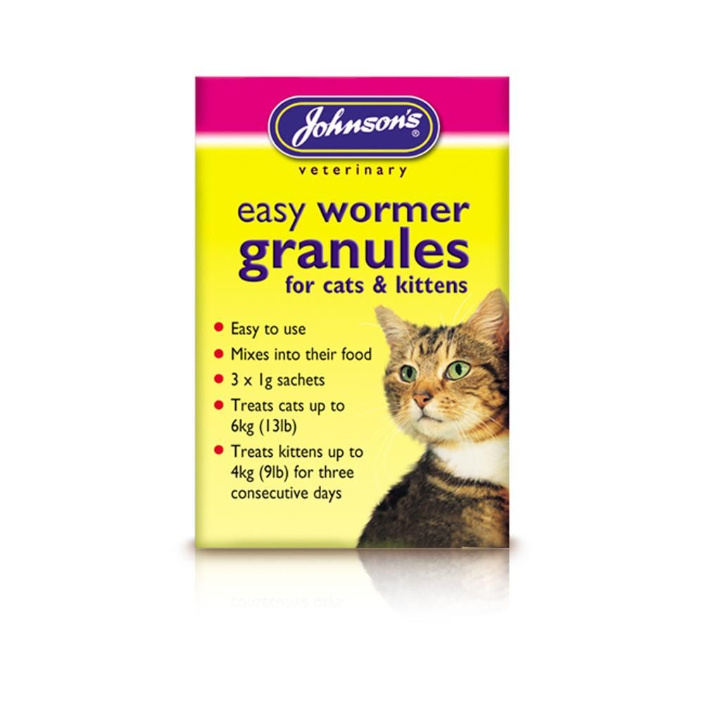 JVP Cat/Kitten Easy Wormer Granules—effective roundworm treatment for cats and kittens.