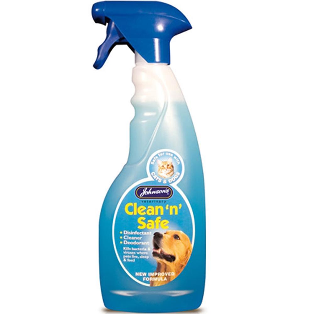 JVP Clean N Safe Dogs &amp; Cats spray disinfectant kills bacteria and viruses.