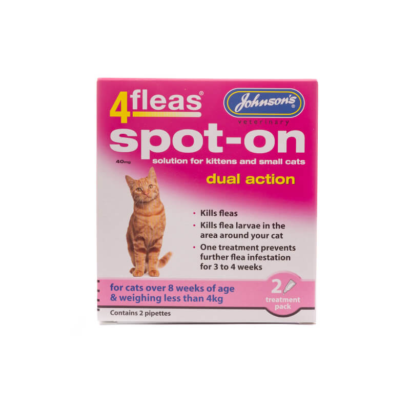 JVP 4fleas Spot-On Dual Action - Kitten 2 Pipettes-Pet n Pony-JVP