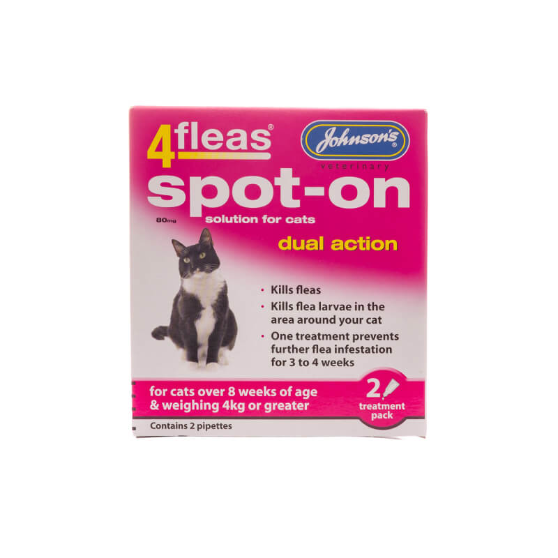 JVP 4fleas Spot-On Dual Action flea treatment for cats, by JVP.