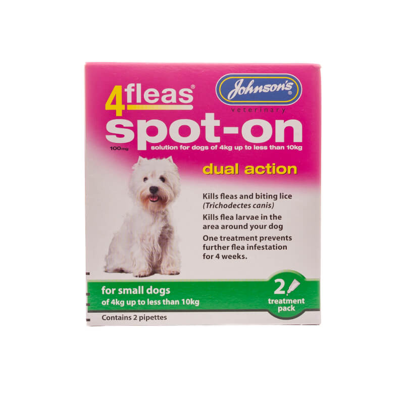 JVP 4Fleas Spot On for small dogs is a fast-acting flea treatment.