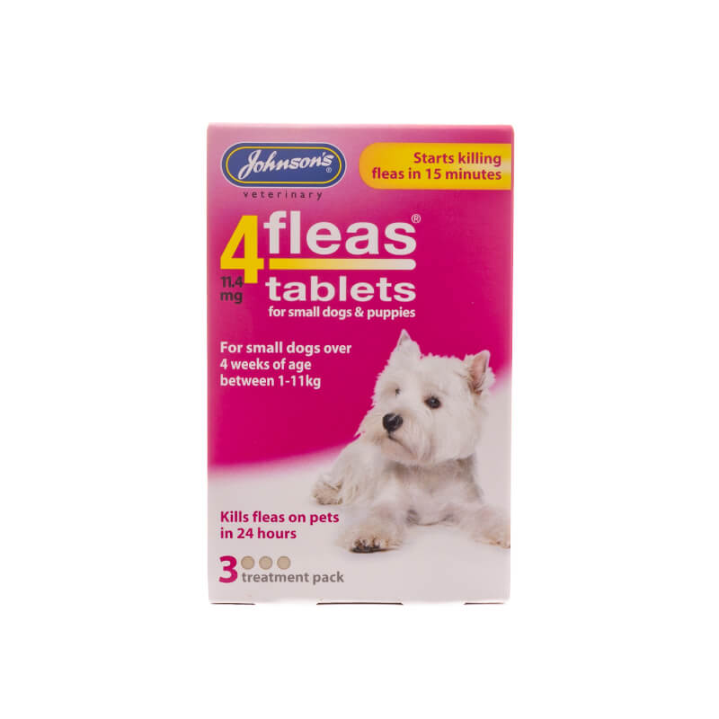 JVP 4fleas Tablets - Small Dog &amp; Puppies up to 11kg 3pk