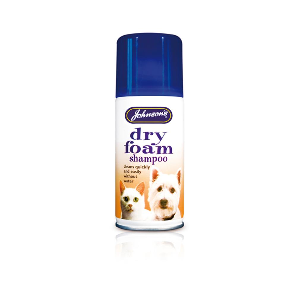 JVP Dry Foam Aerosol Shampoo 150ml—waterless shampoo for cats and dogs.