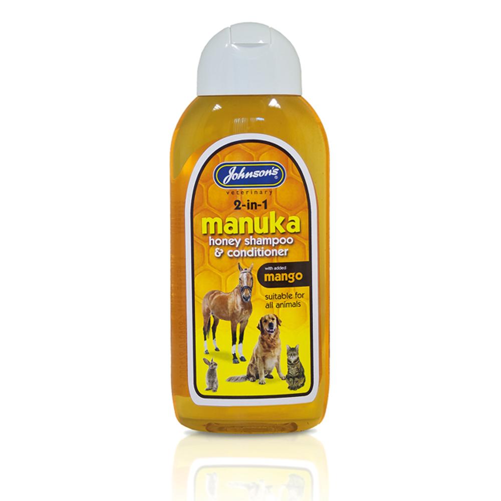 JVP 2In1 Manuka Shampoo 400ml for all animals, made with natural beneficial properties.