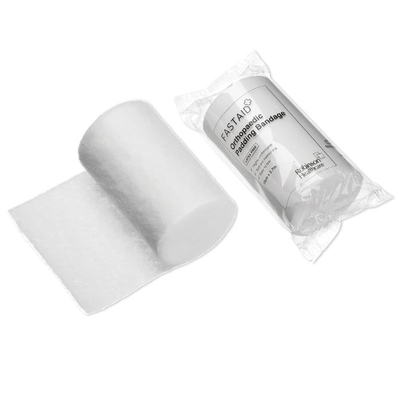 Robinson Orthopaedic Padding Bandage 10cmx2.7m: 1 unwrapped, 1 sealed in plastic.