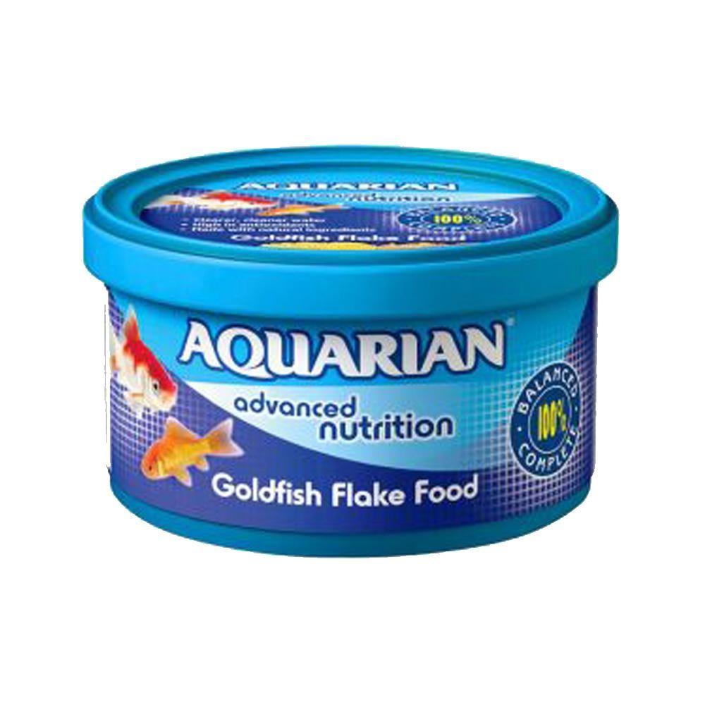Aquarian Goldfish Flakes 50g for vibrant colour and balanced goldfish nutrition.