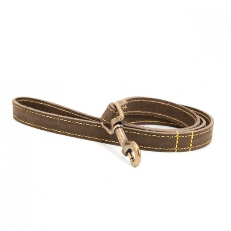 Ancol Timberwolf Leather Lead Sable-Pet n Pony-Ancol