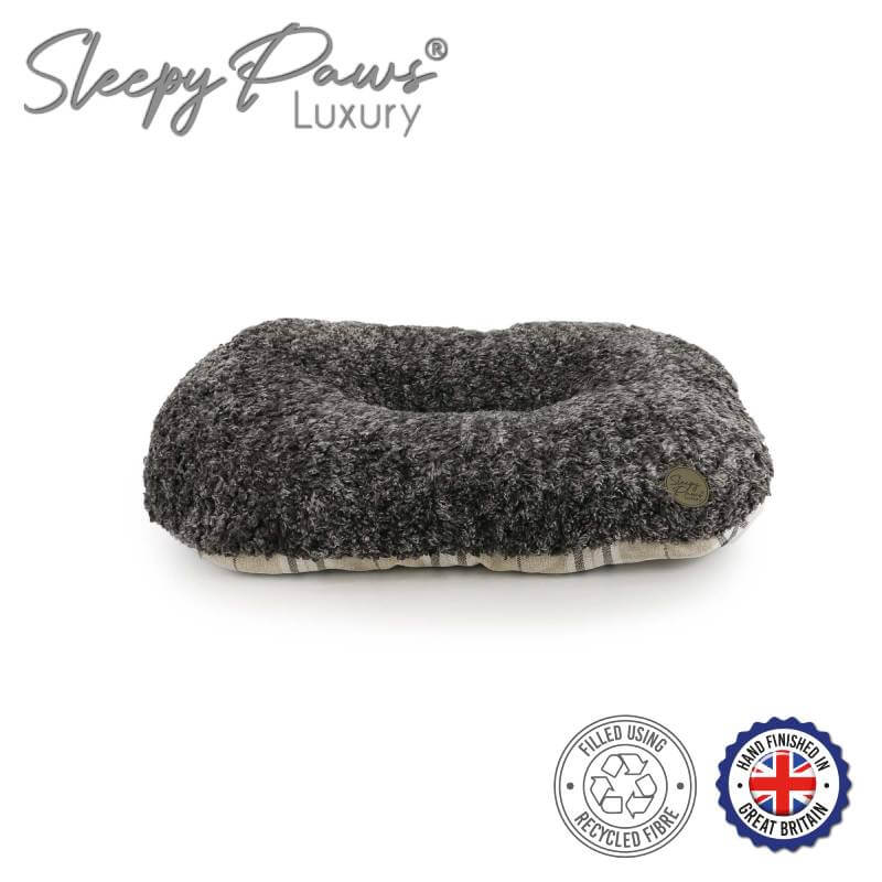 Ancol Sleepy Paws Oval Cushion Oatmeal &amp; Check-Pet n Pony-Ancol