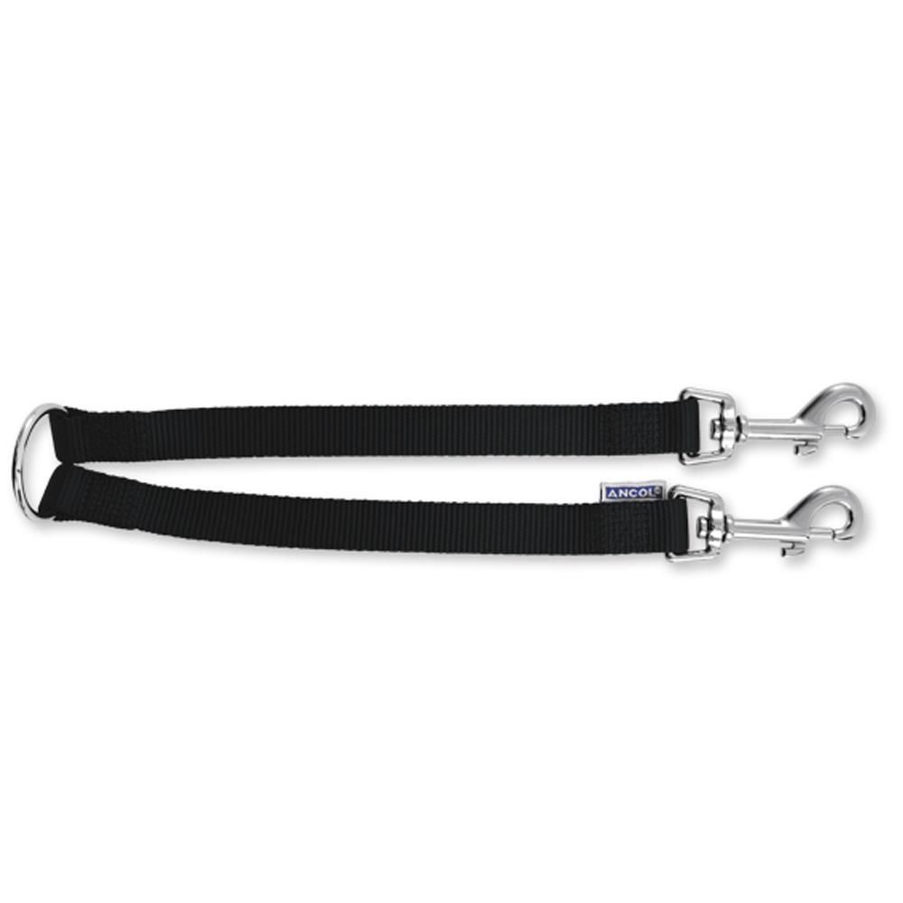 Ancol Nylon Couple by Ancol: sturdy nylon coupler with metal clips for walking two dogs.