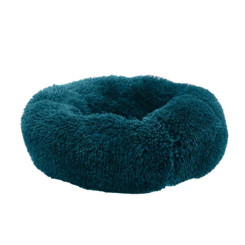 Ancol Superplush Donut Bed Teal—round, ultra-soft dog bed with raised edges by Ancol.