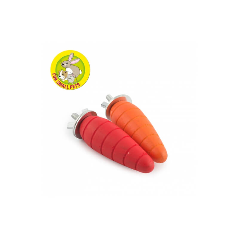 Ancol J4P Gnaw Carrot Small 2pk by Ancol shown beside a bunny logo.