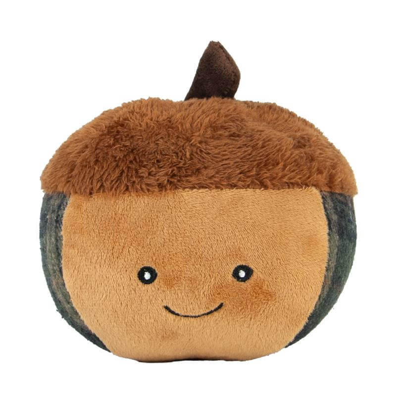 Ancol Heritage Annie Acorn is a plush dog toy with a smile and recycled stuffing.