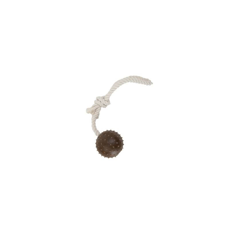 Ancol Small Bite Coffee Ground Ball is an eco-friendly white rope dog toy from Ancol.